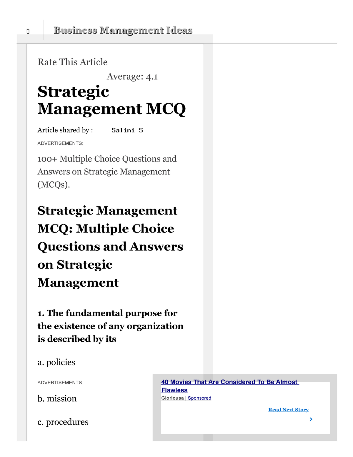 case study on strategic management with questions and answers