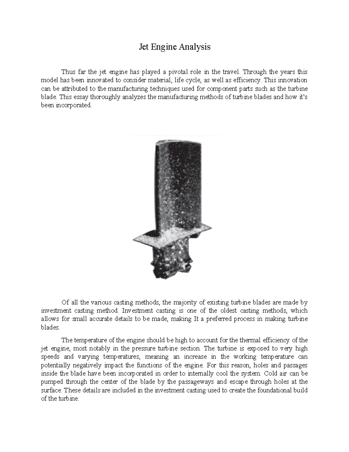 research paper in jet engine