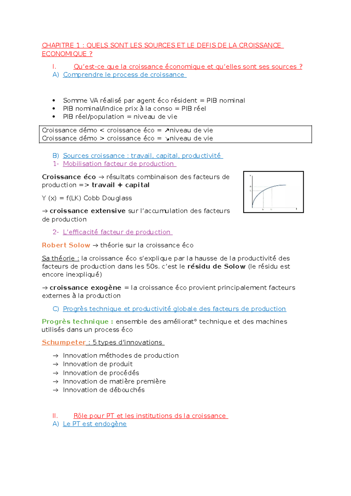 Chapitre 1 Quels SONT LES Sources ET LE Defis DE LA Croissance ...