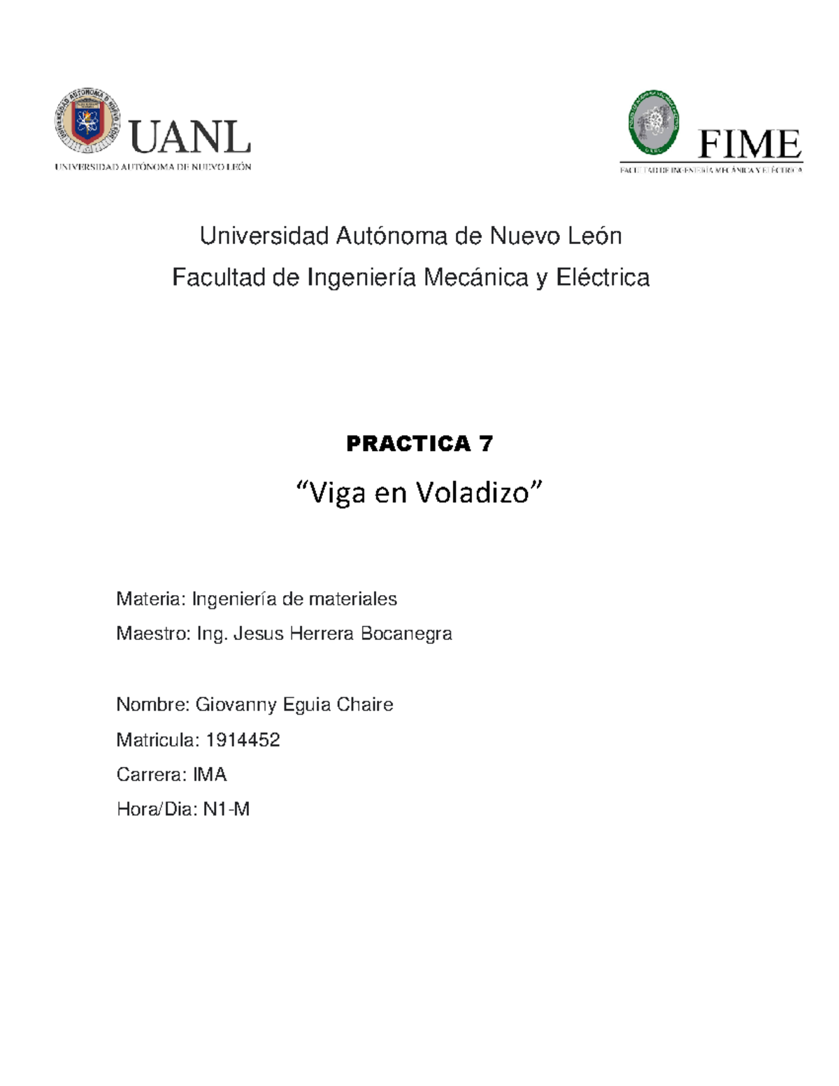 Practica 7 Ing. Mat - Universidad Autónoma de Nuevo León Facultad de ...
