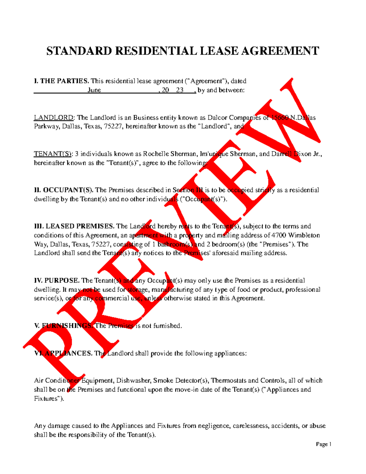 TEXAS RESIDENTIAL LEASE AGREEMENT PDF FREE DOWNLOAD visual data 5