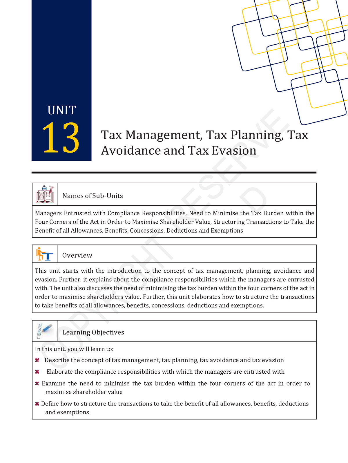 13 Direct Tax Avoidance And Tax Evasion Tax Management Tax Planning Tax Names Of Sub Units 5311