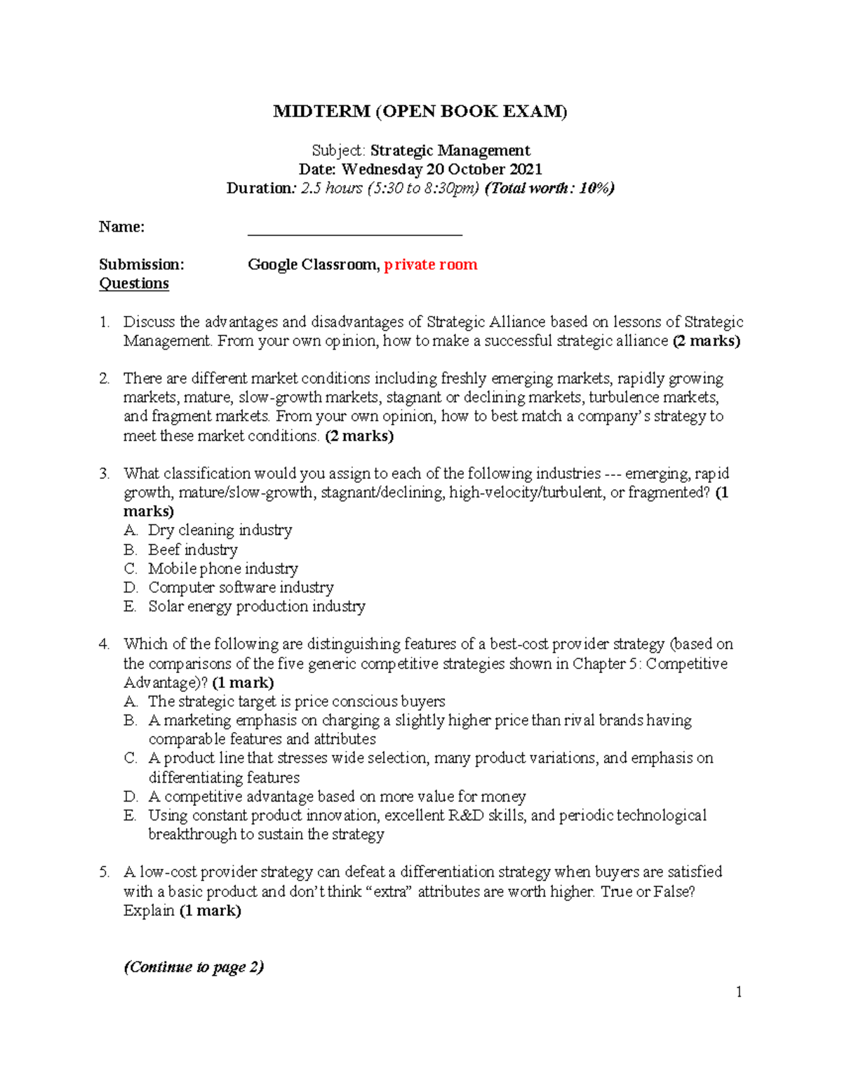 MIdterm strategic - International Business - Studocu