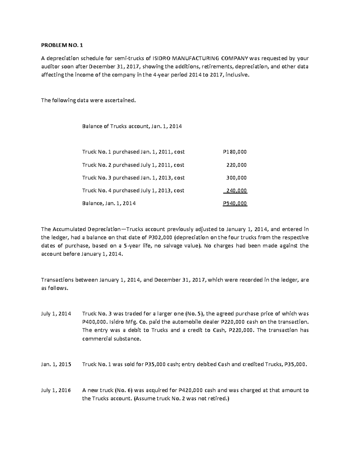Assignment PPE Liabilities PROBLEM NO 1 A Depreciation Schedule For assignment-ppe-liabilities-problem-no-1-a-depreciation-schedule-for