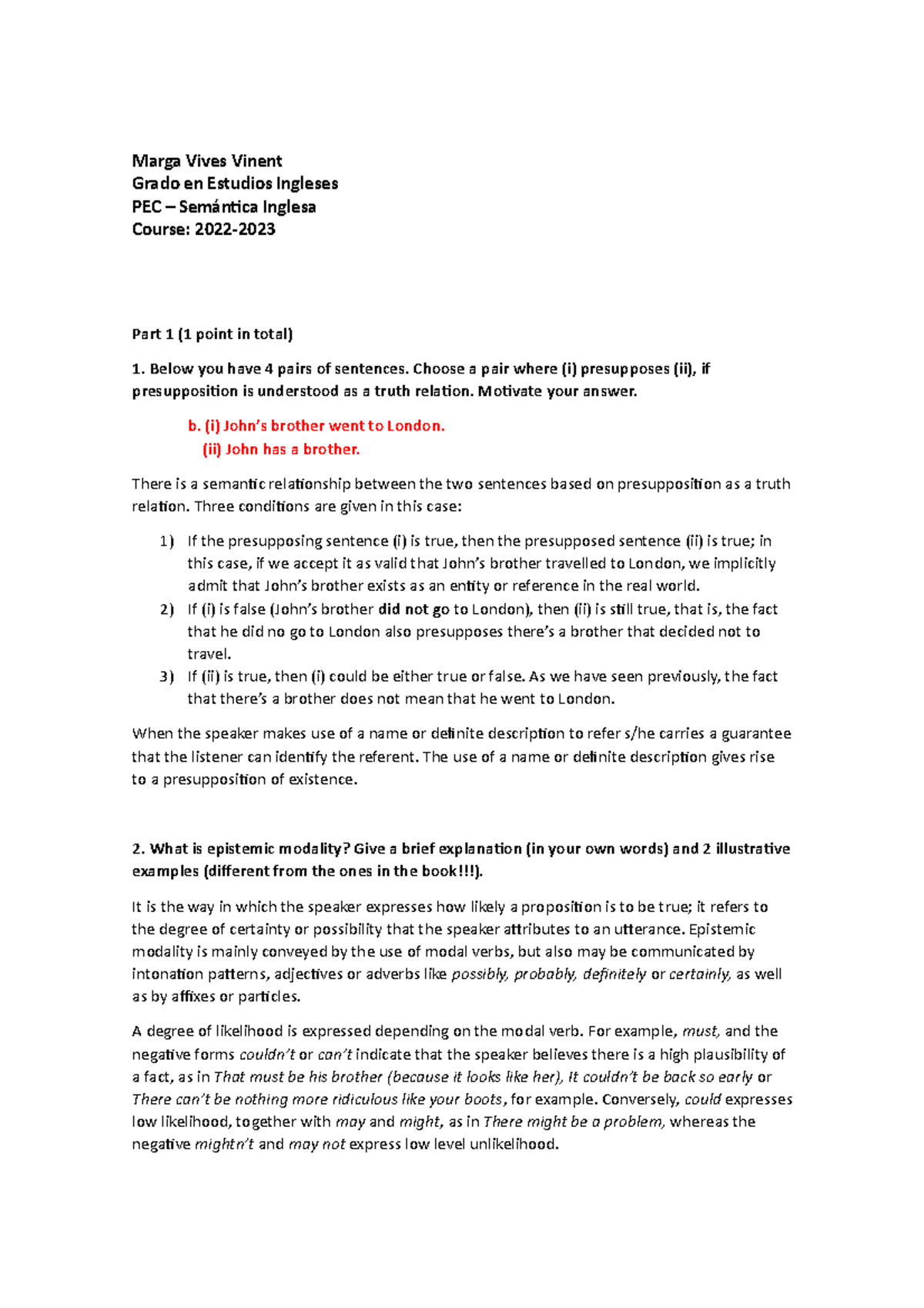 PEC Semantics - Prueba escrita de práctica de la asignatura de ...