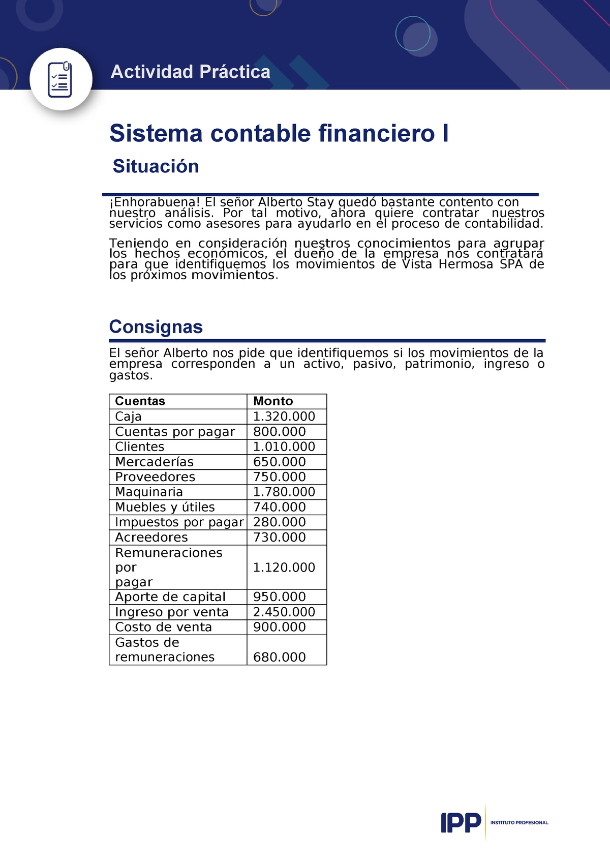 Sistema Financiero Modulo 3 - Actividad Práctica Sistema Contable ...