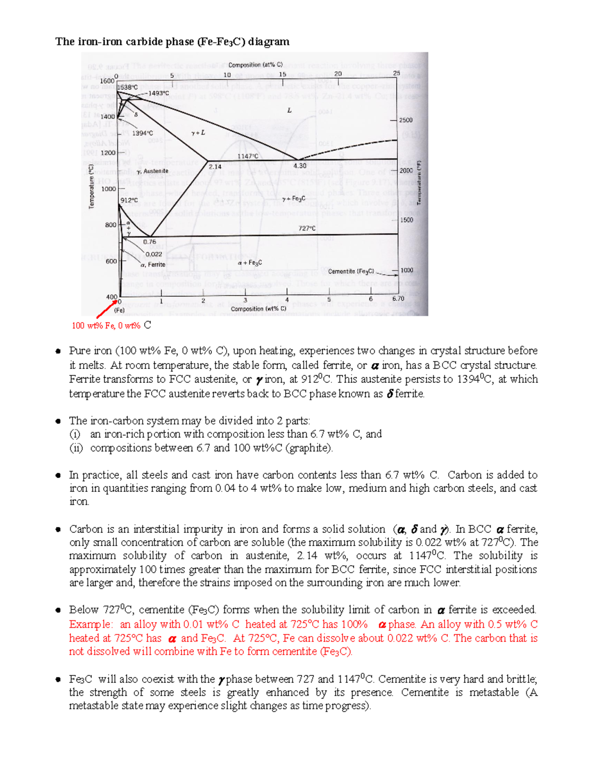 Chapter 6 Phase transformations in metals - The iron-iron carbide phase ...
