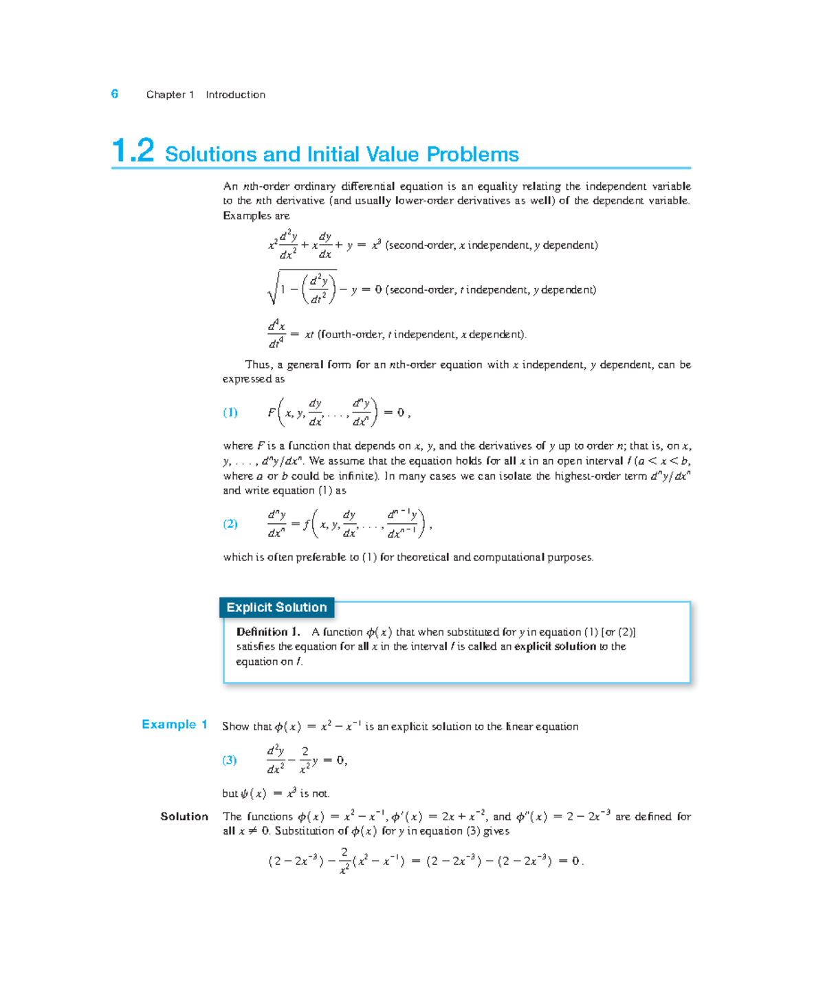 Fundamentals of Differential Equations 9th Edition 6 Chapter 1
