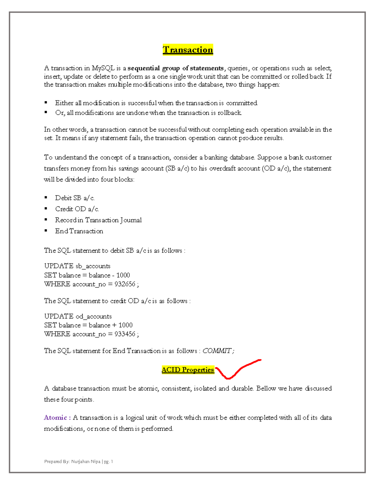 Transaction & Concurrency Control in Database Mangement System ...