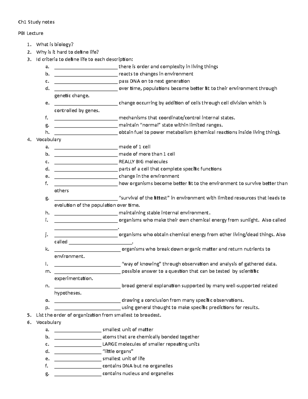 Ch1 Study notes - b9 section - Ch1 Study notes PBI Lecture What is ...