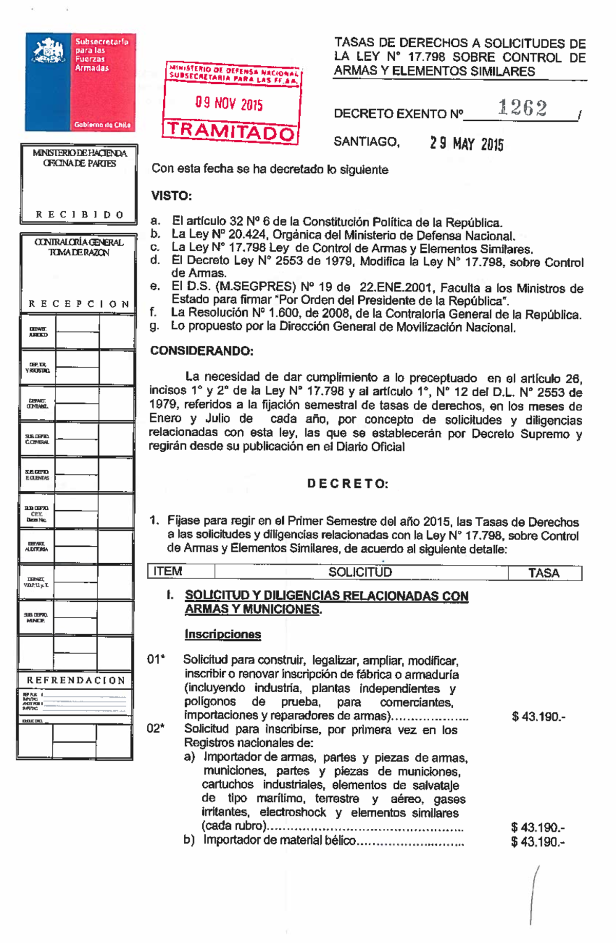 Decreto Exento 1262 29052015 - Mecanica Automotriz - Studocu