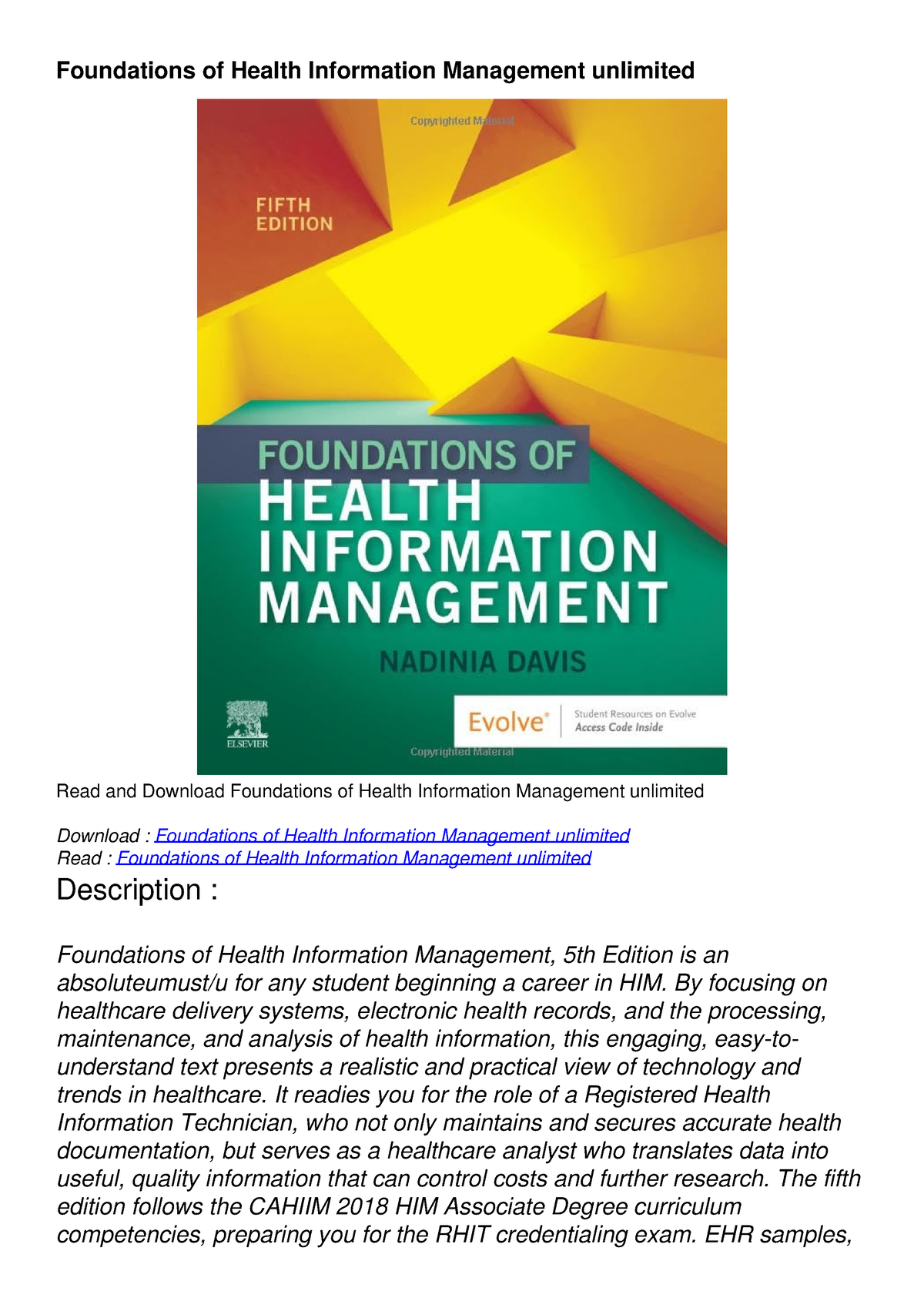 read-foundations-of-health-information-management-unlimited-by