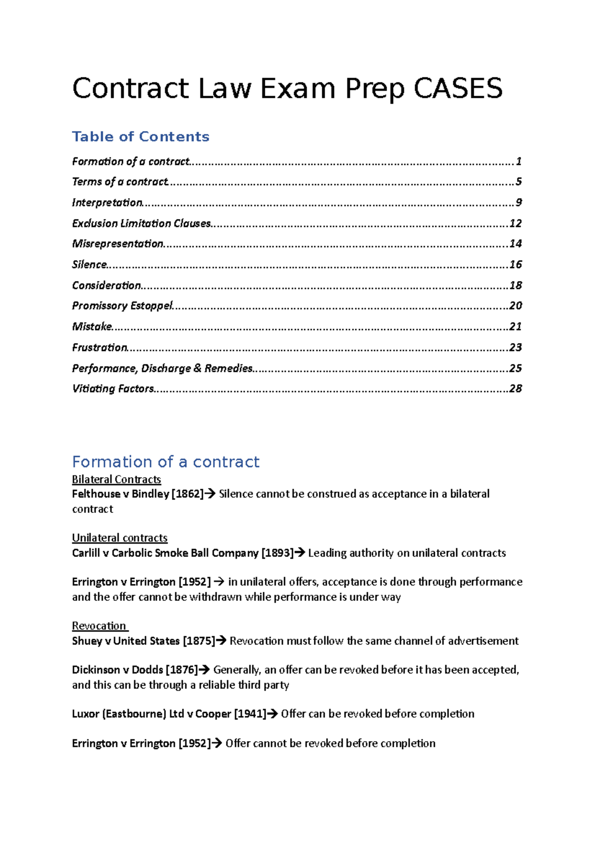 Contract Law Exam Prep Aniekan Akpan Bournemouth Studocu