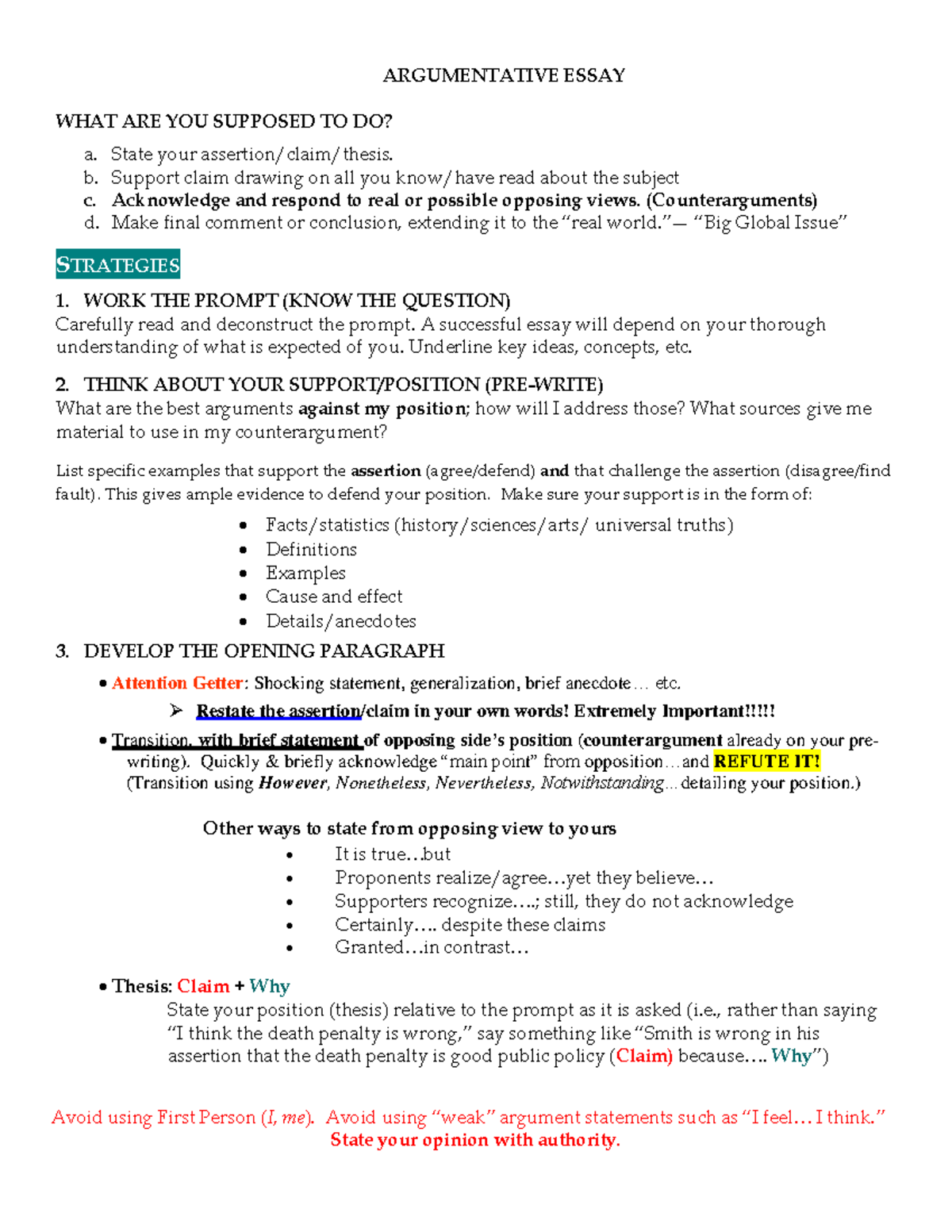 How to write an argumentative essay-htwae - 2021 - ARGUMENTATIVE ESSAY ...