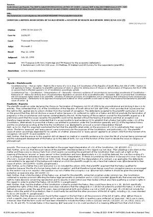 LPSN1512 Assignment - PART 1: EXPLANATION OF BIRTH AN THE NASCITURUS ...