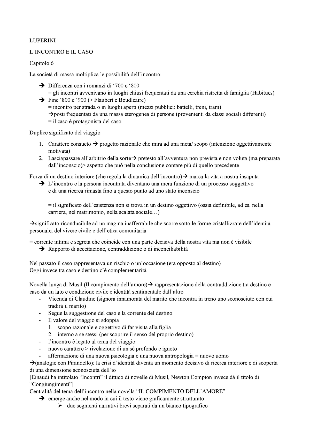 Luperini L'incontro e il caso - LUPERINI L’INCONTRO E IL CASO Capitolo ...