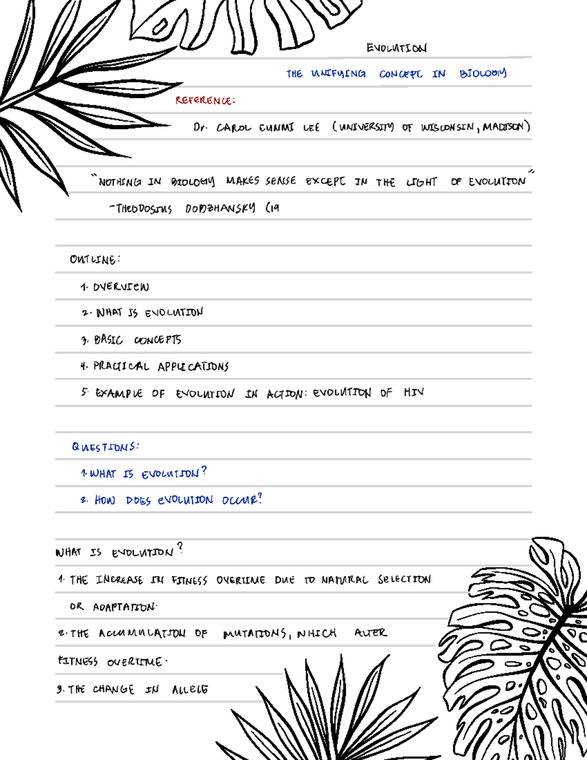 Evolutionary Mechanisms - General Biology - Studocu