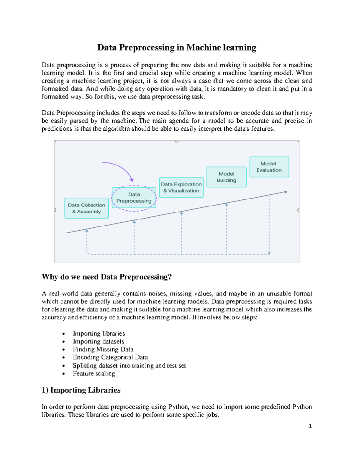 Data Preprocessing in Machine learning - It is the first and crucial ...