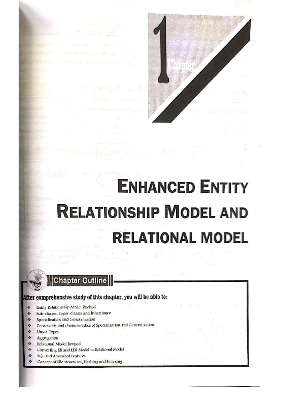 1 Enhanced Entity Relationship Model and Relational Model - Chapter ...