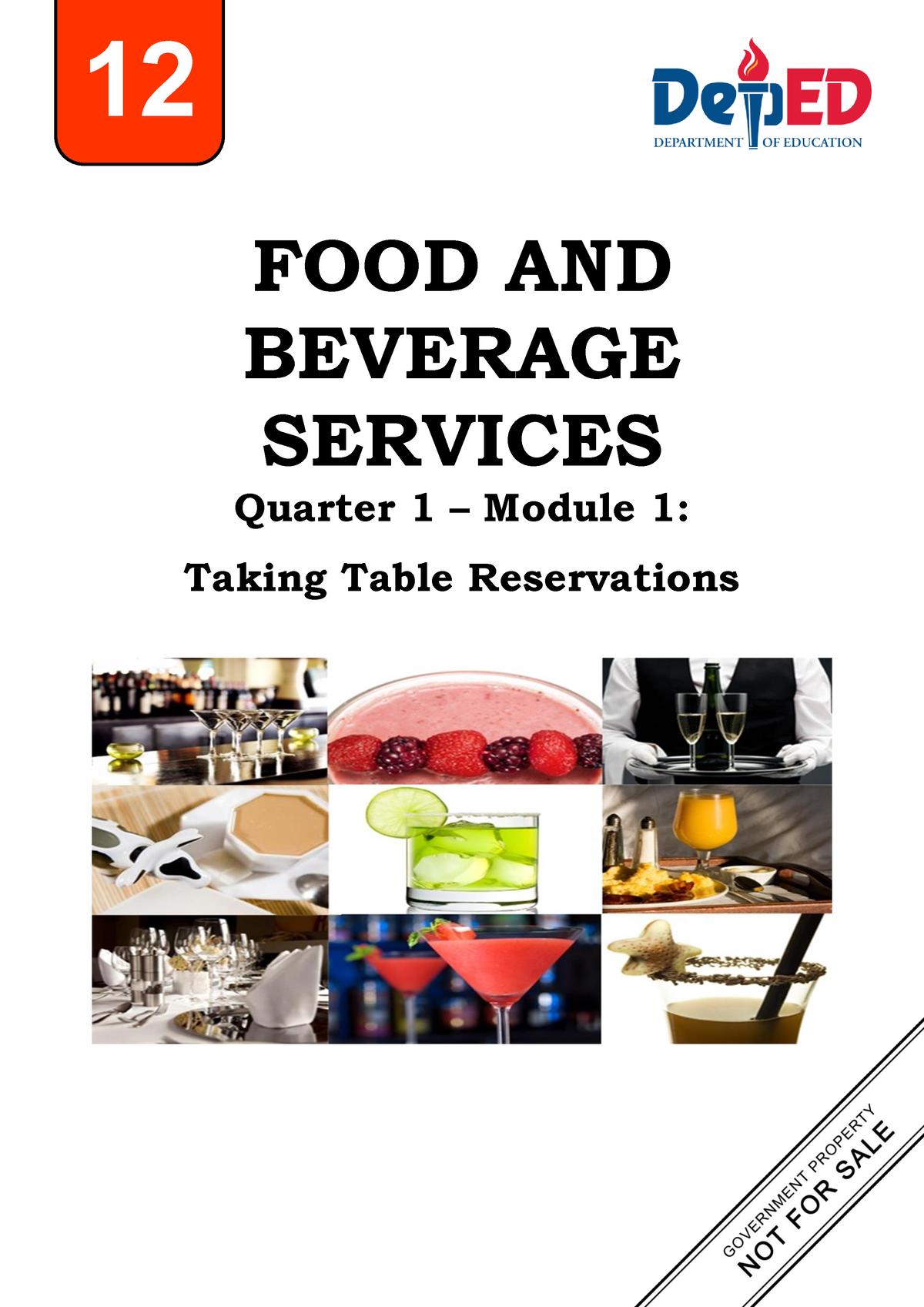 Food And Beverage Services NC II Quarter 1 Module 1 FOOD AND BEVERAGE 