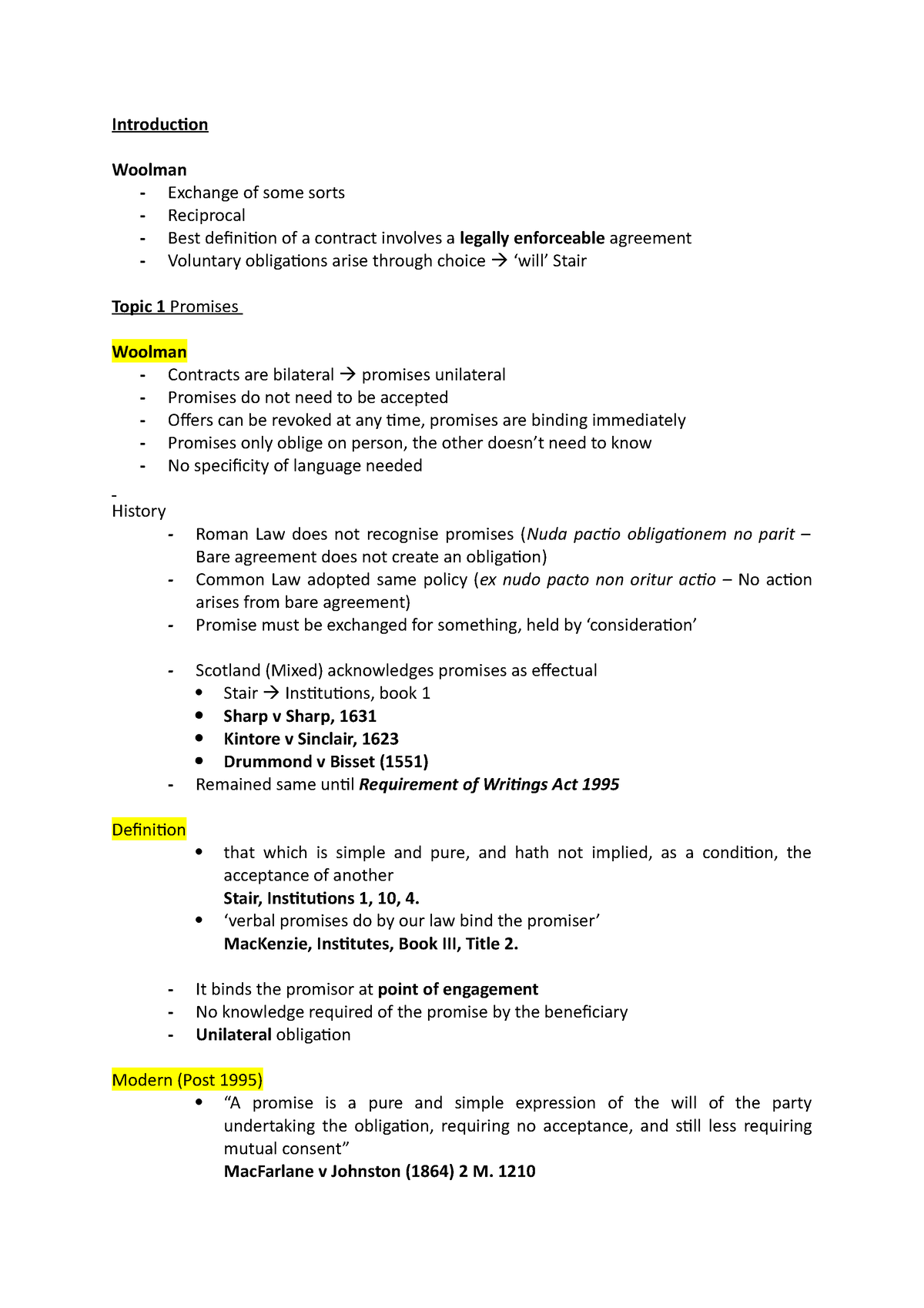 contracts-notes-introduction-woolman-exchange-of-some-sorts