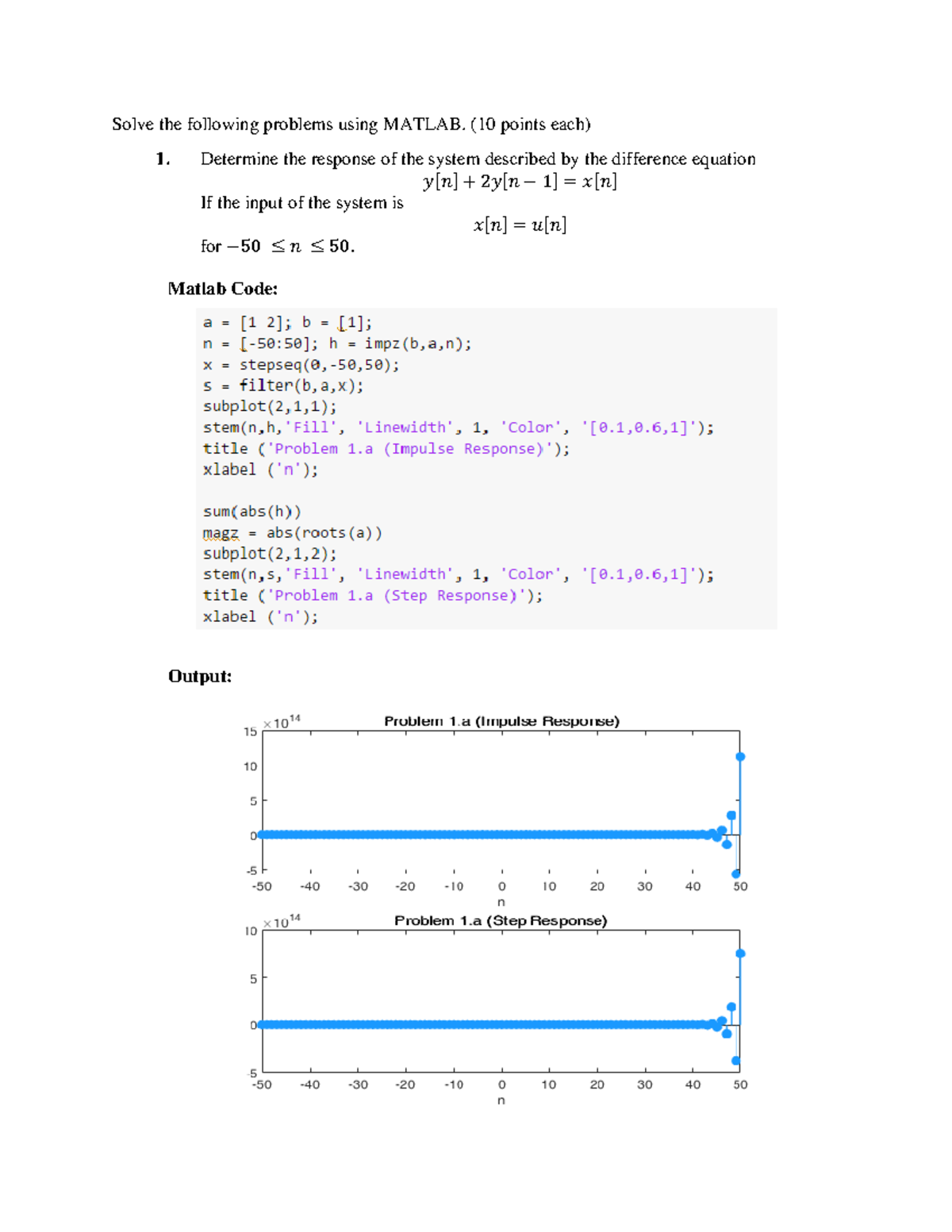 Discrete-Time Signals and Processing(1-4) - Solve the following ...