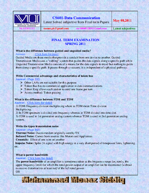 CS602-Final Term-MCQs With Referencesby Moaaz - Computer Science - VU ...