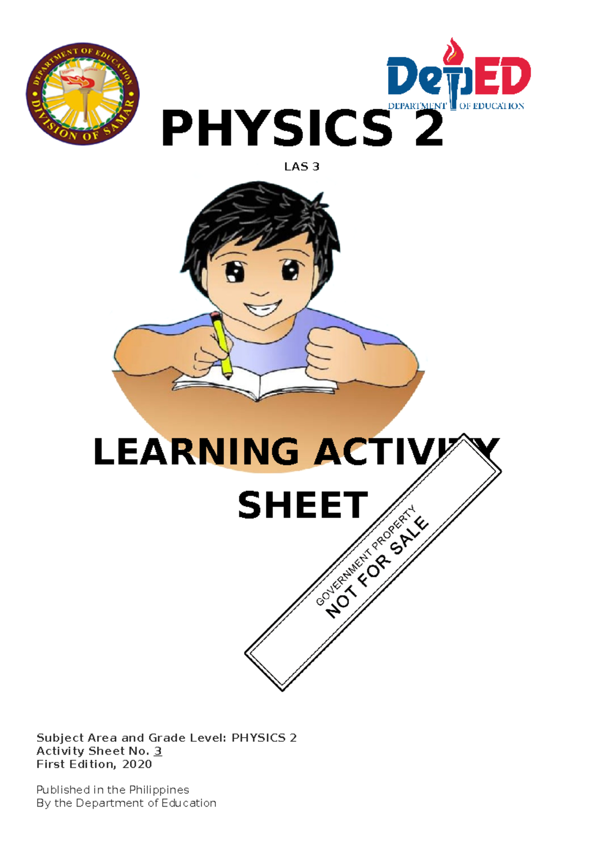 LAS Precalculus Q2 C61 Mod 3 - PHYSICS 2 LAS 3 LEARNING ACTIVITY SHEET ...