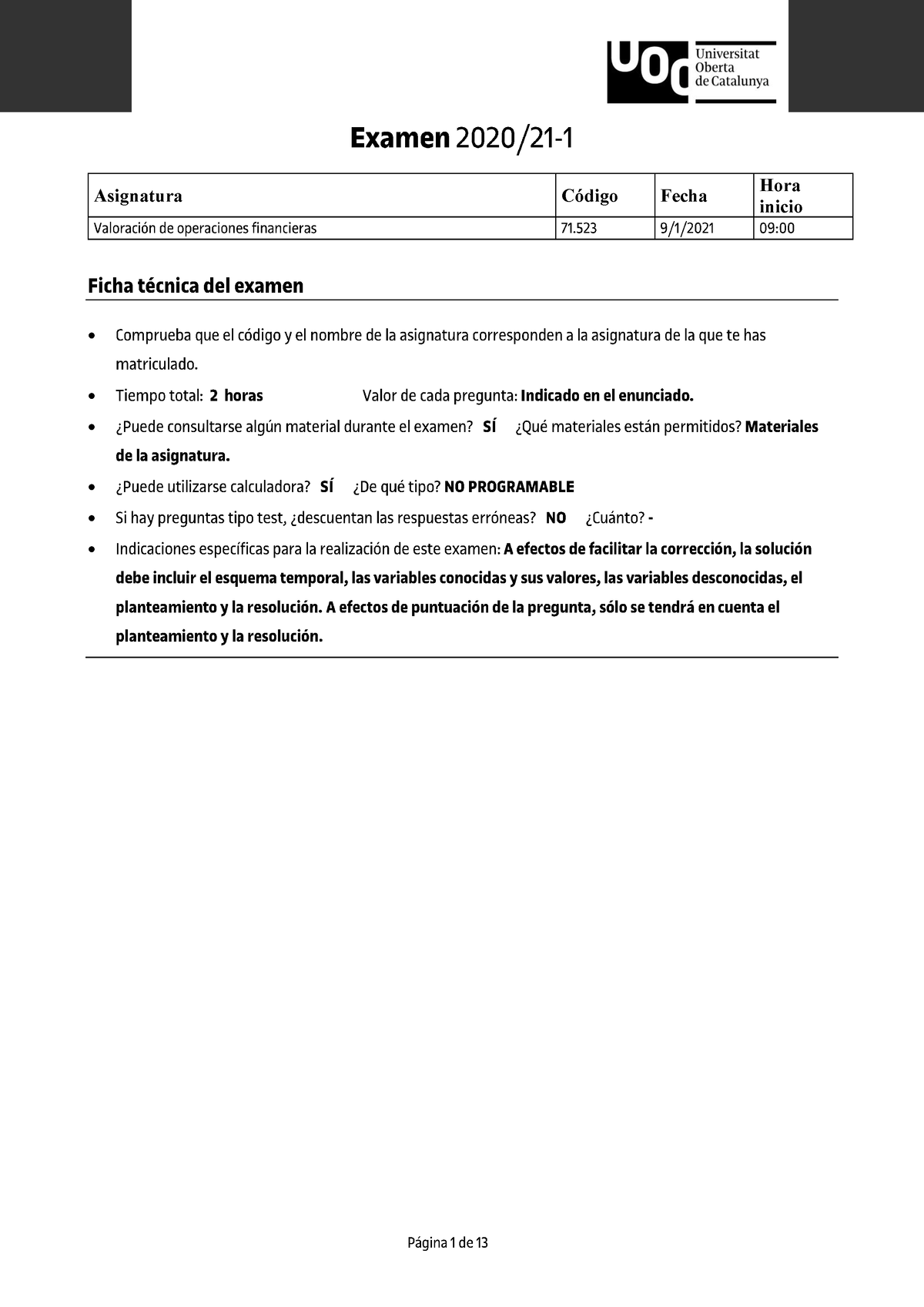 Examen con soluciones Primer turno 2021 Primer semestre