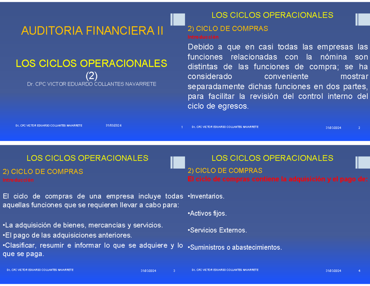 Ciclo DE Compras - tareas 1 - AUDITORIA FINANCIERA II LOS CICLOS ...