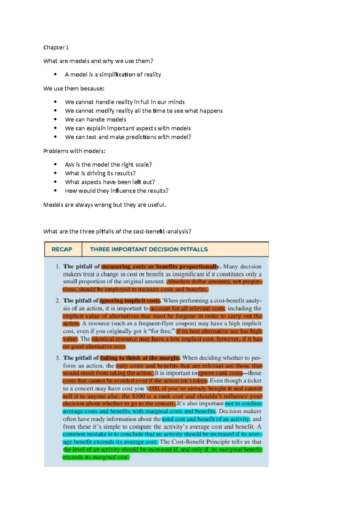 economics-summary-chapter-1-what-are-models-and-why-we-use-them-a