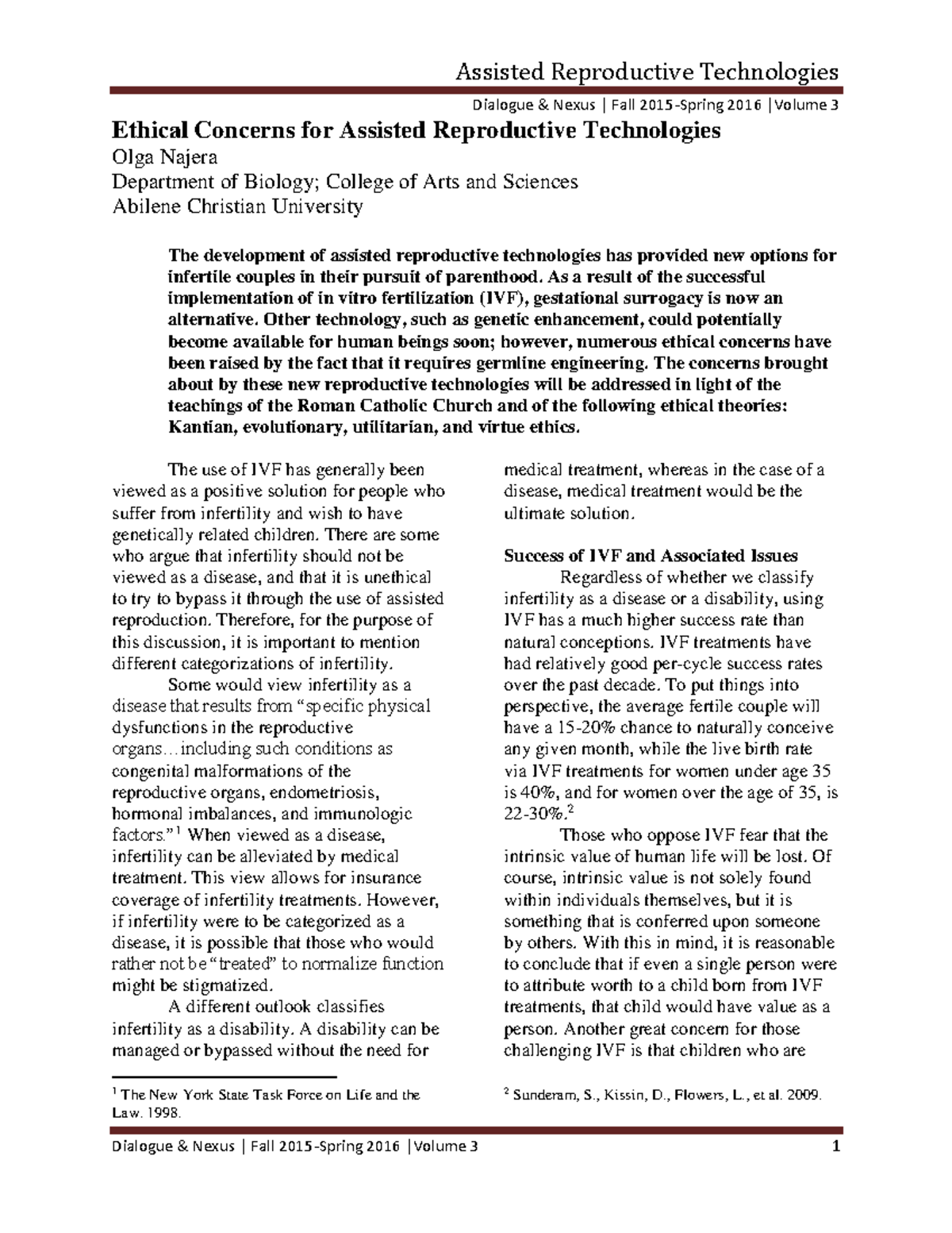 Assisted Reproductive Technologies - As a result of the successful ...