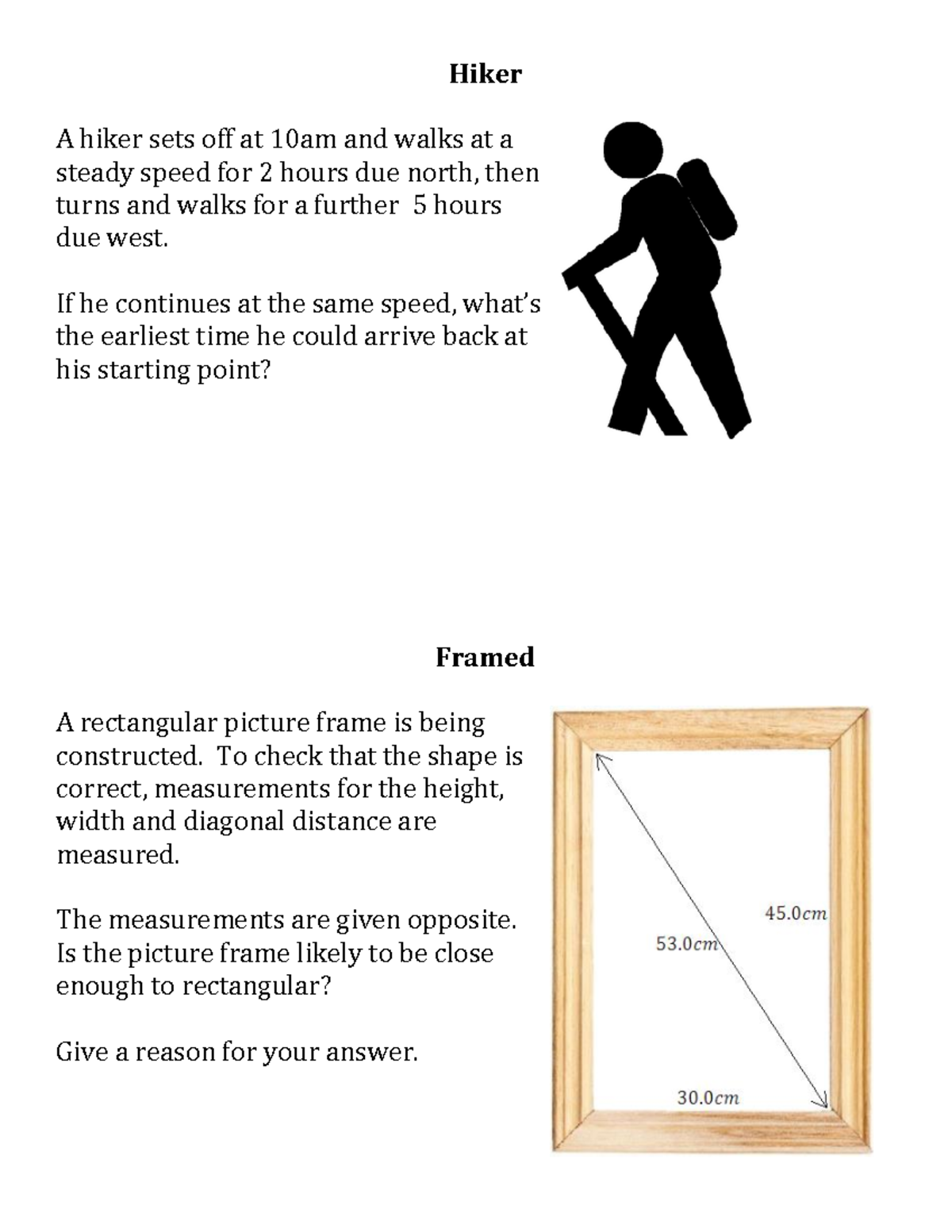optional-pythagoras-real-life-problems-hiker-a-hiker-sets-off-at-10am