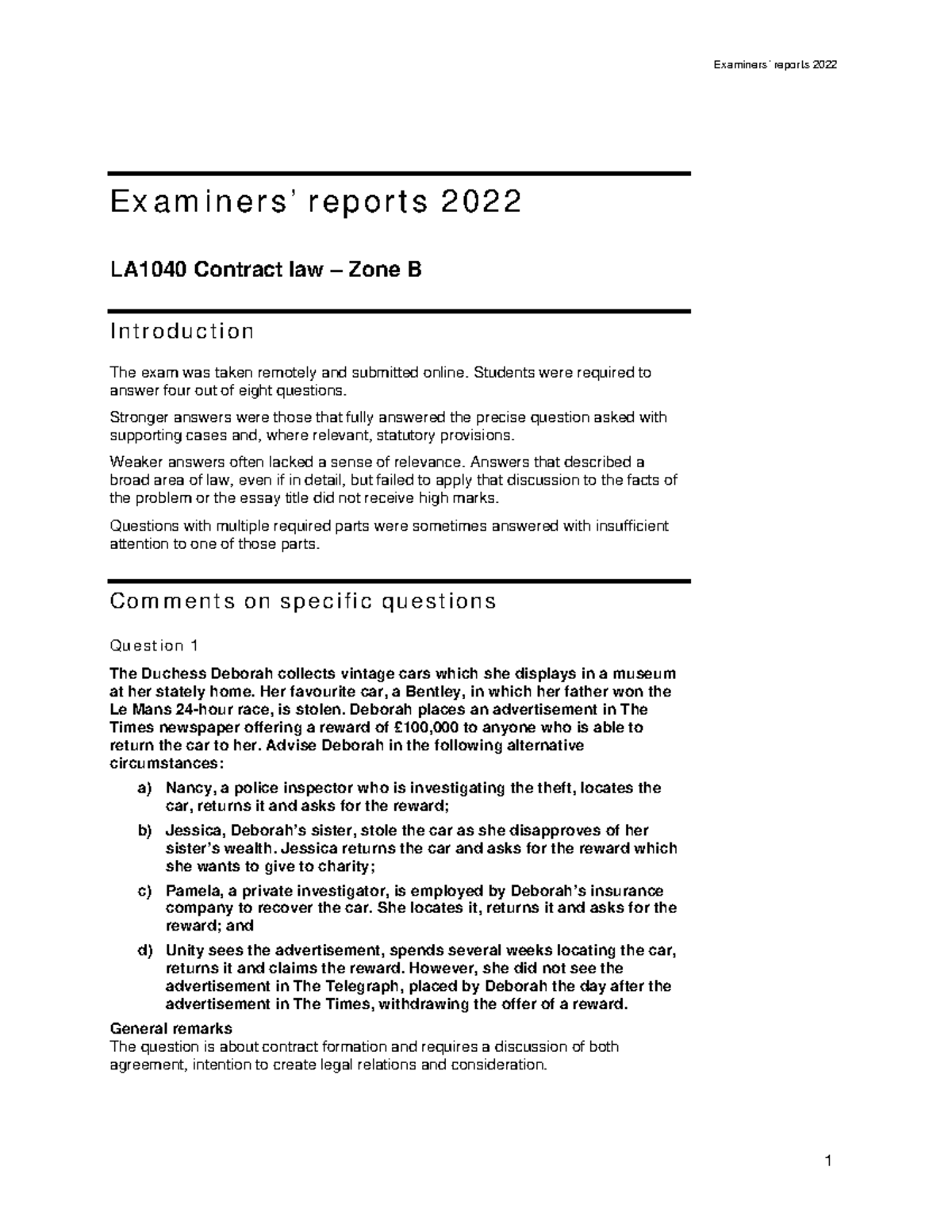 Contract-report-2022-B - Examiners’ Reports 2022 Examiners’ Reports ...