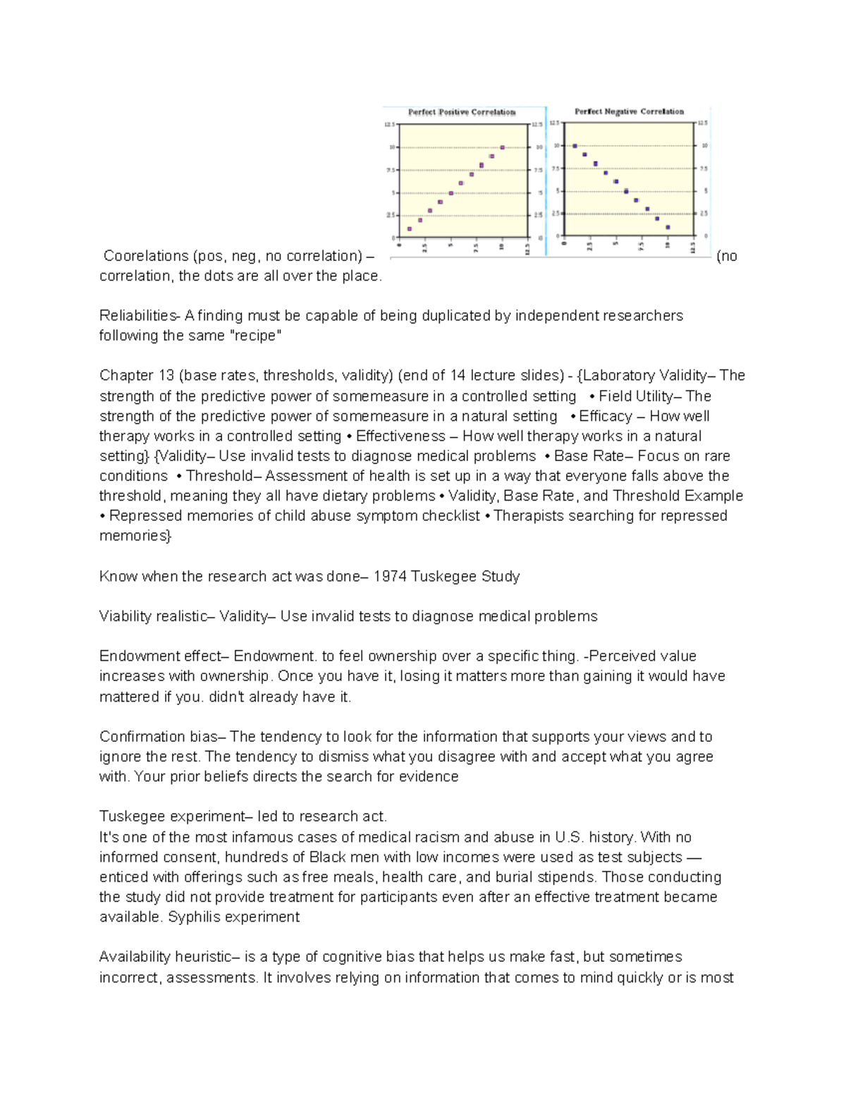 Final - Coorelations (pos, neg, no correlation) – (no correlation, the ...