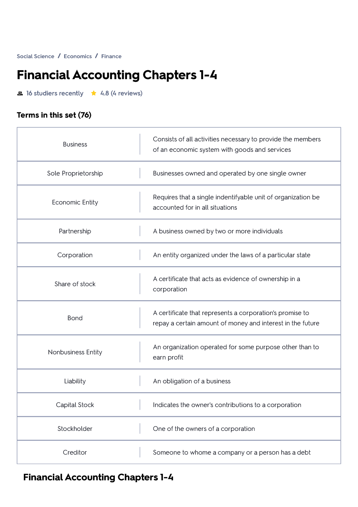 Financial Accounting Chapters 1-4 Flashcards - Financial Accounting ...