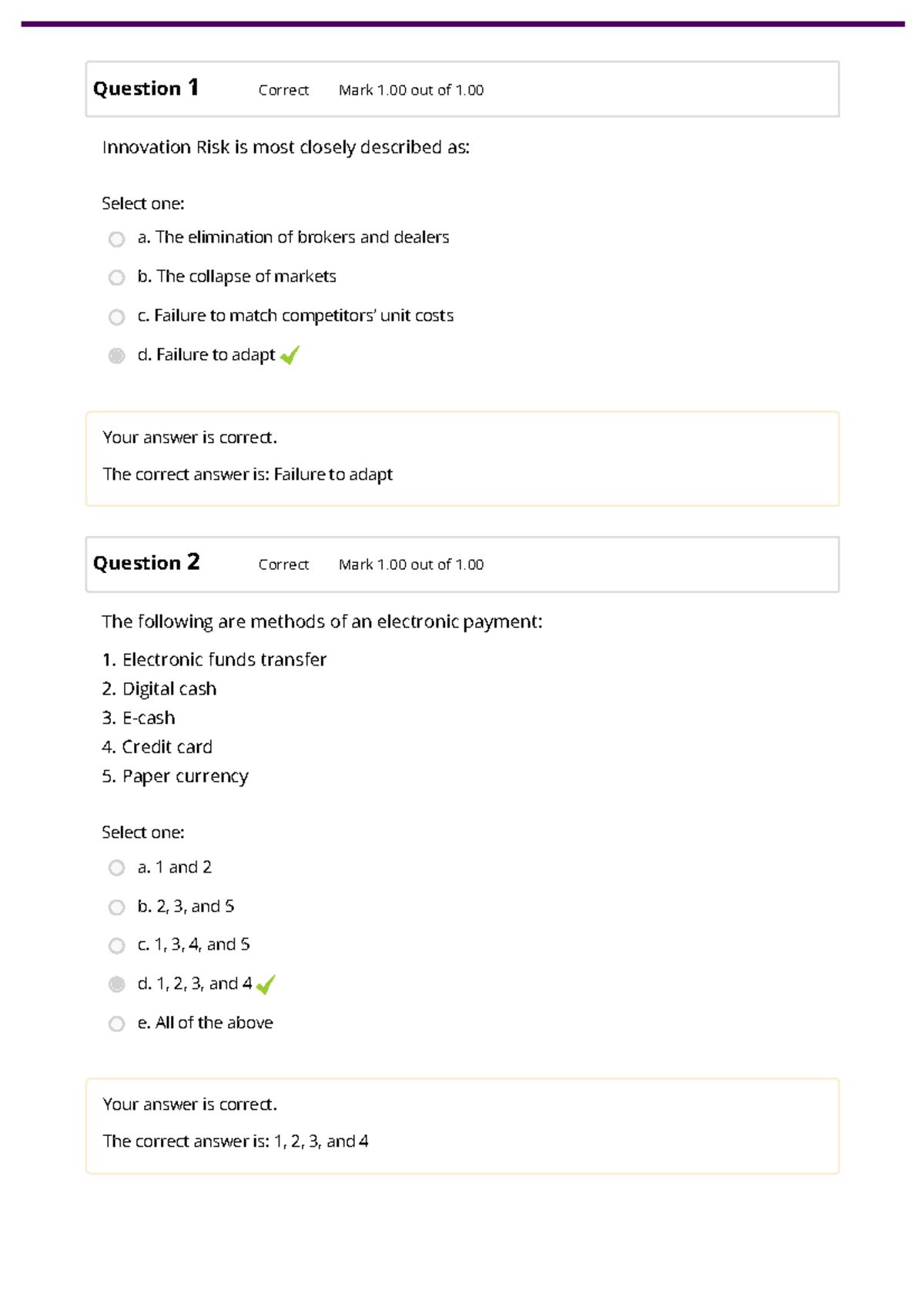 BUS2202 - Self-Quiz Unit 1 - BUS 2202 - UoPeople - Studocu