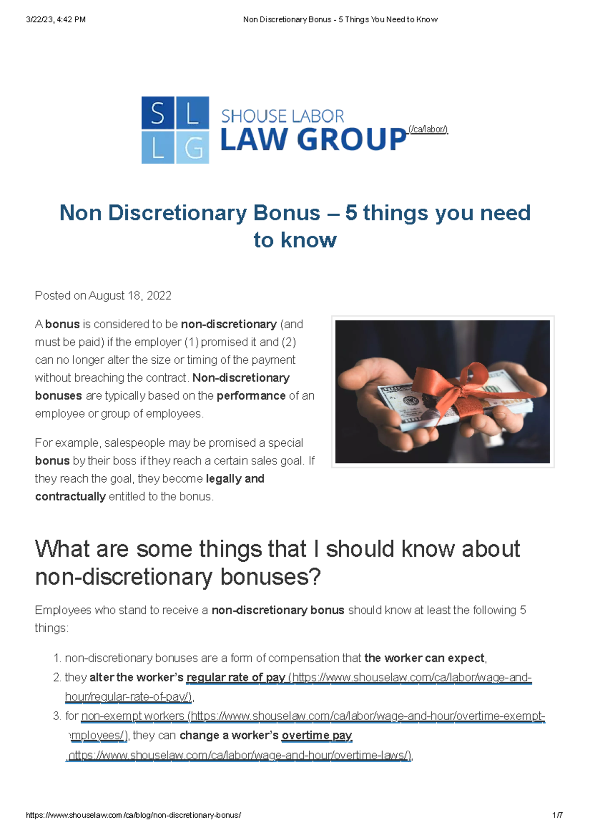 Non Discretionary Bonus - 5 Things You Need to Know - (/ca/labor/) Non ...