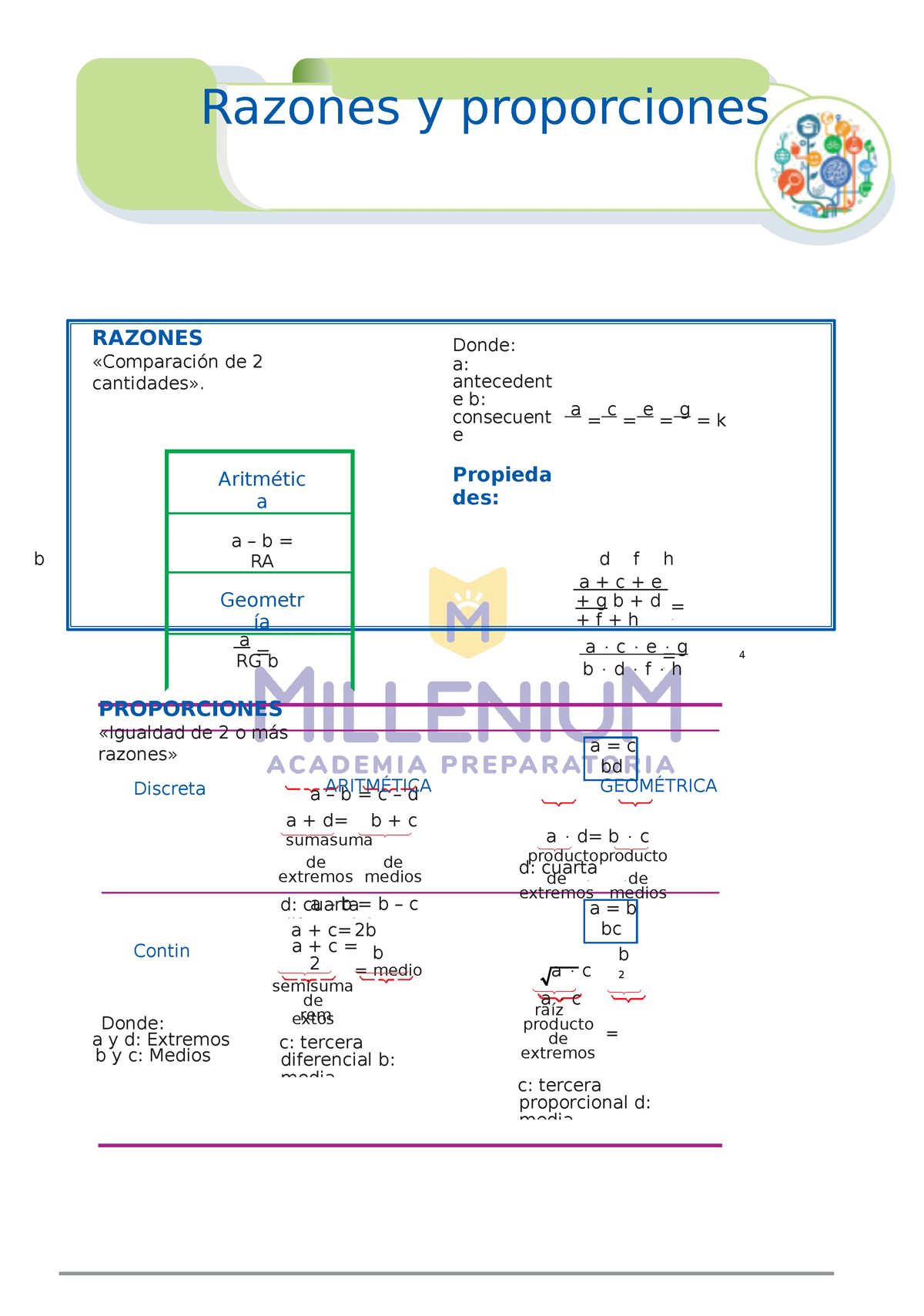 S6 Razones Y Proporciones - Razones Y Proporciones A = C Bd A = B Bc De ...