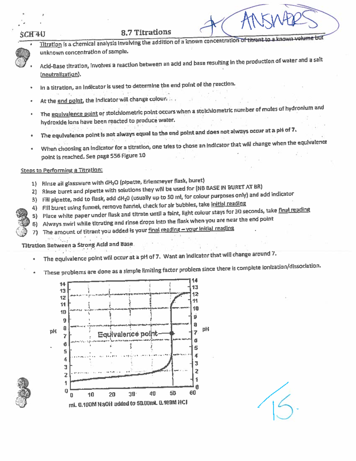 Titration handout solutions Studocu