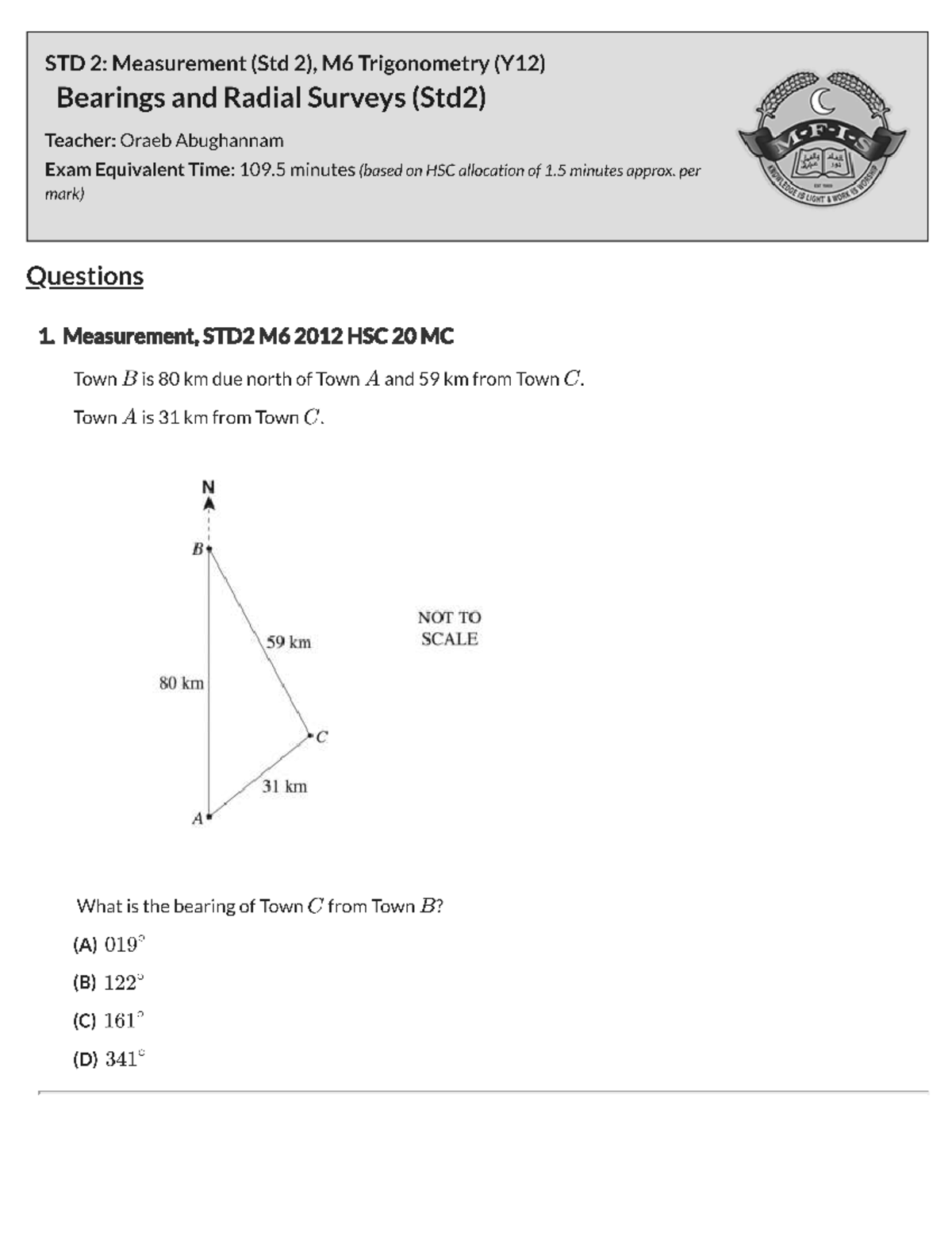 Bearings and Radial Surveys - Studocu
