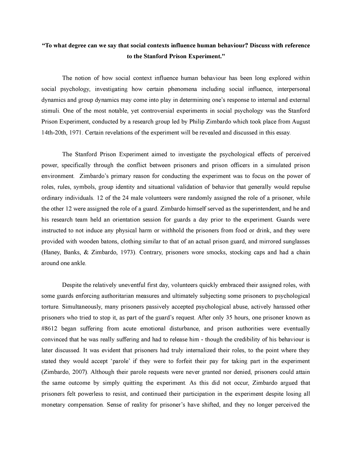 essay about prison system