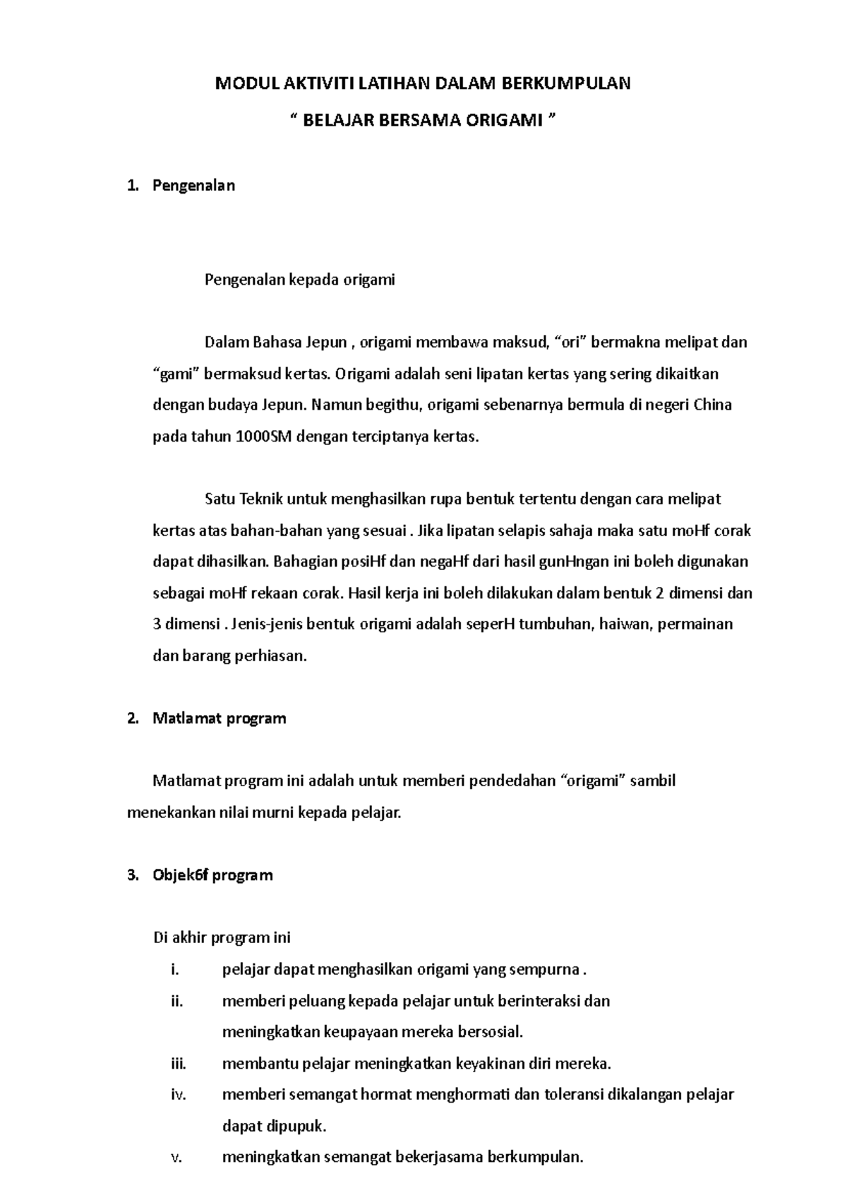 Modul Aktiviti Latihan Dalam Berkumpulan - MODUL AKTIVITI LATIHAN DALAM ...