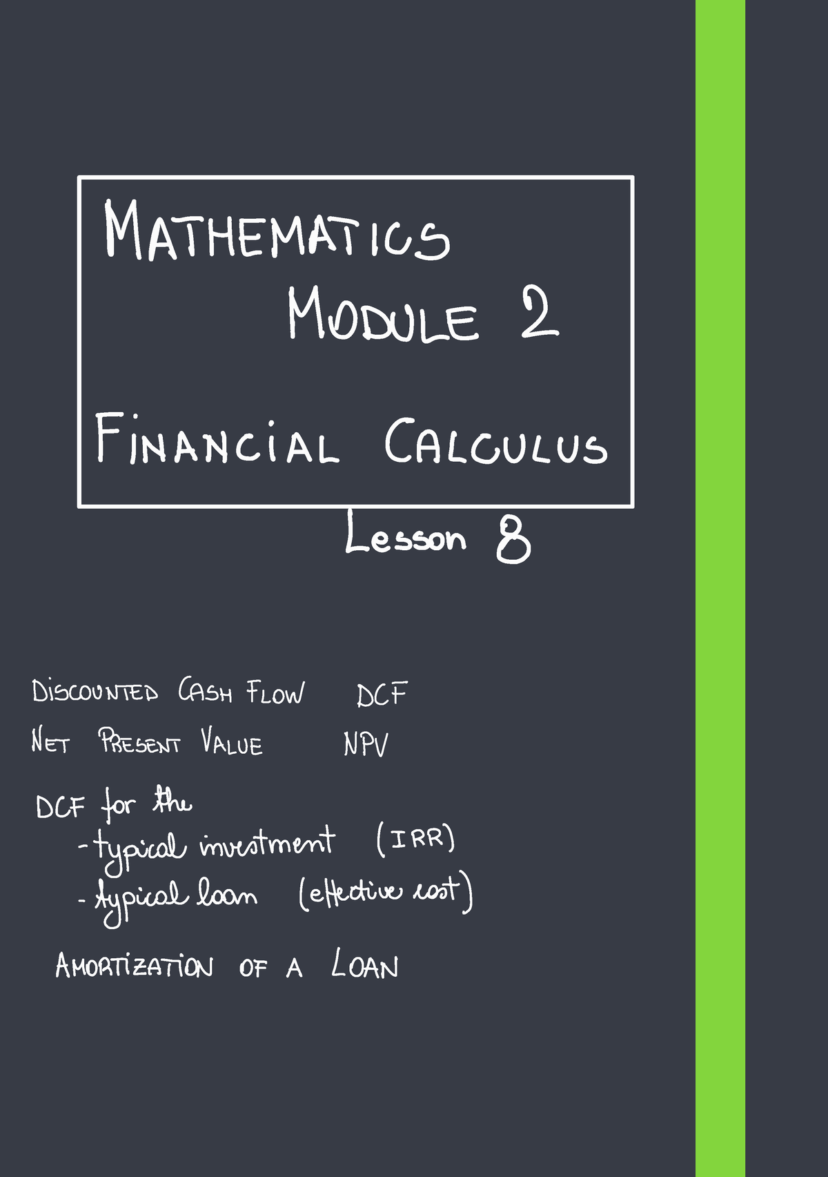 Finance Calculus