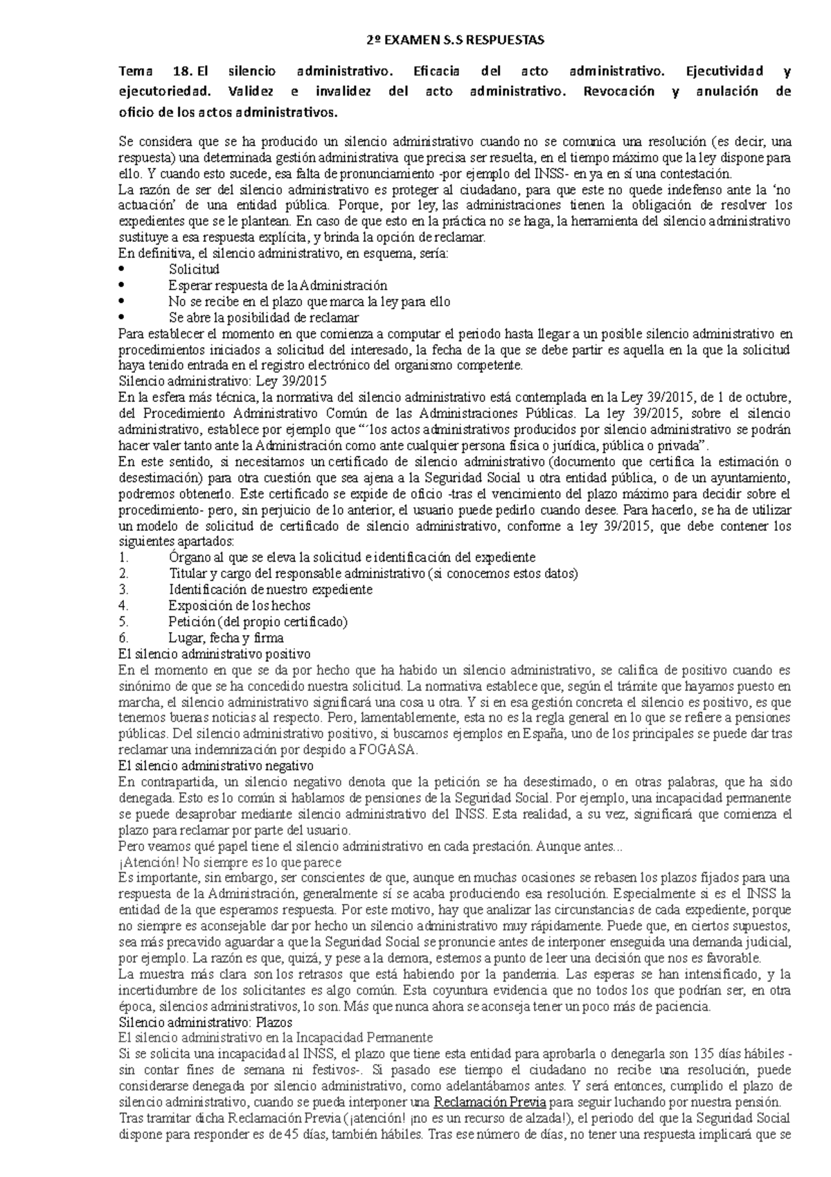 2º Examen De Gestión De La Seguridad Social - 2º EXAMEN S RESPUESTAS ...