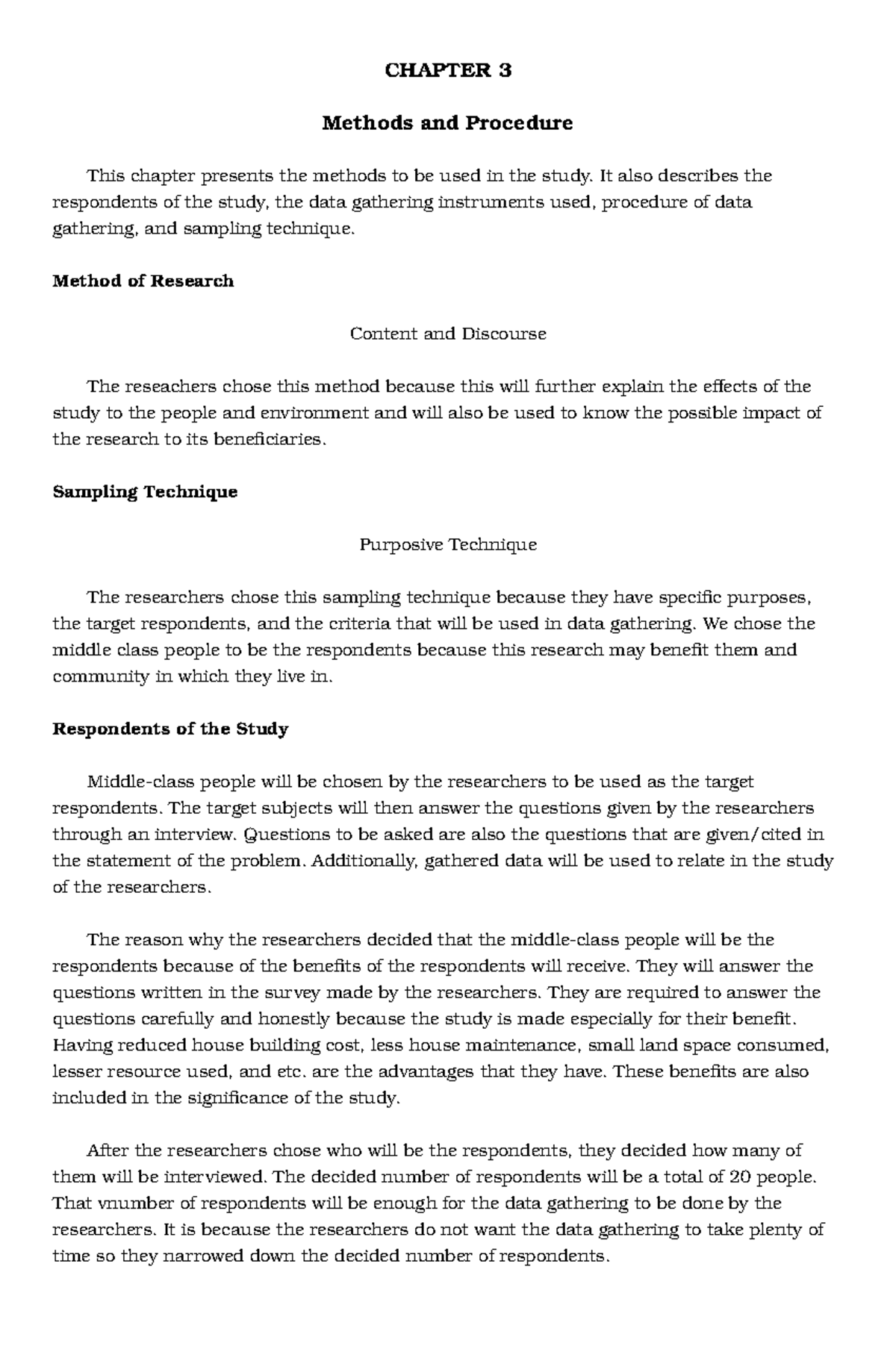 chapter 3 methodology data gathering procedure