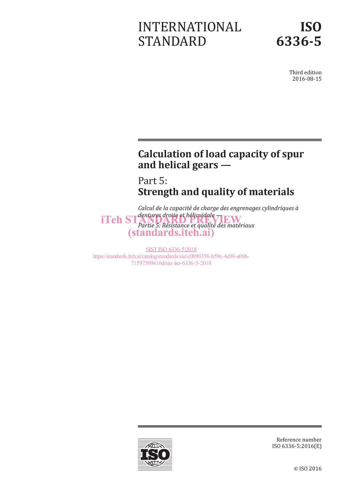 Normas ISO/AGMA - © ISO 2016 Calculation Of Load Capacity Of Spur And ...