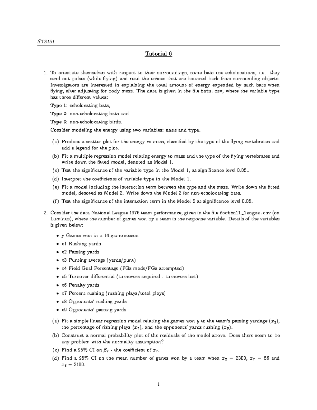 Tutorial 06 qn - ST Tutorial 6 To orientate themselves with respect to ...