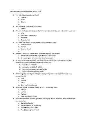 Samenvatting Psychodiagnostiek Deel 5 - BASISTHEMA 3: Diagnostiek Van ...