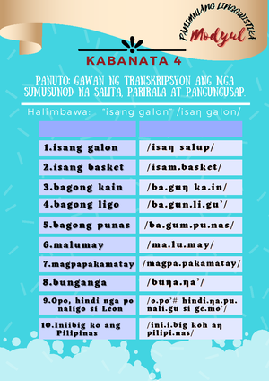 Kabanata 6 ANG Pagsasalin - MASINING NA PAGPAPAHAYAG KABANATA 6: ANG ...